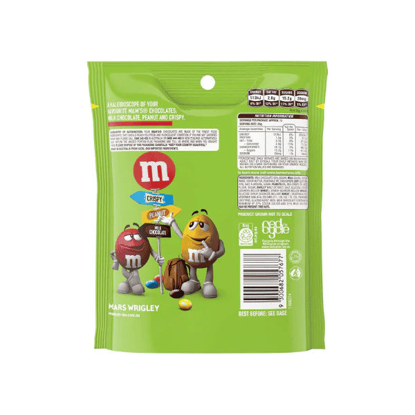 M&M's Mix Ups 335g The Perfect Blend of Milk Chocolate Peanut & Crispy Treats