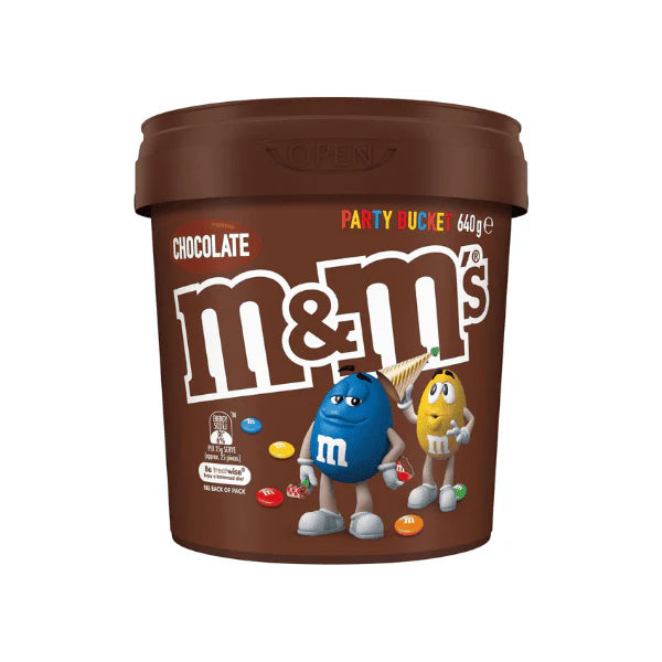 M&M's Milk Chocolate Snack & Share Party Bucket 640g Pure Chocolate Delight