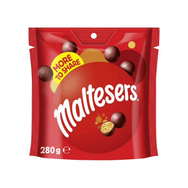 Maltesers Milk Chocolate Share Bag 280g Light & Crispy Chocolate Delight