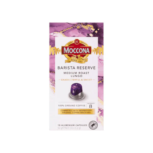 Moccona Barista Reserve Medium Roast Lungo 100 Capsules Nespresso-Compatible for a Smooth Balanced Brew