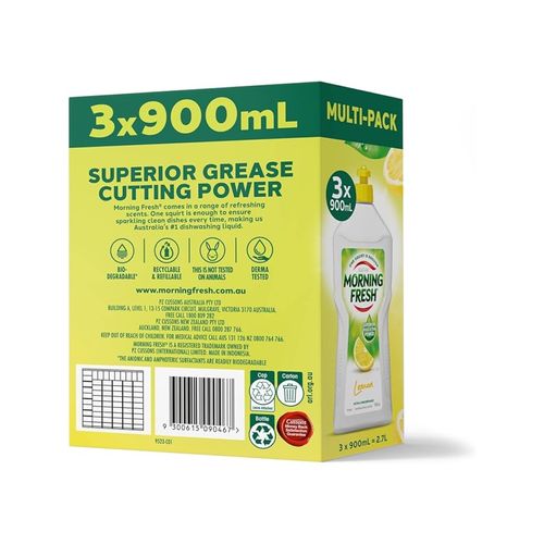 Morning Fresh Lemon Dishwashing Liquid -  3 Pack 900ml