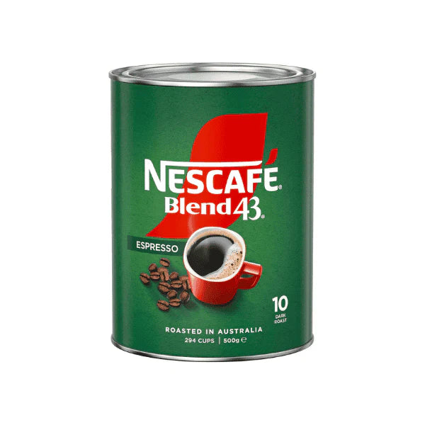 NESCAFÉ Blend 43 Espresso Instant Coffee 500g The Convenient Coffee Solution for Bold Flavor