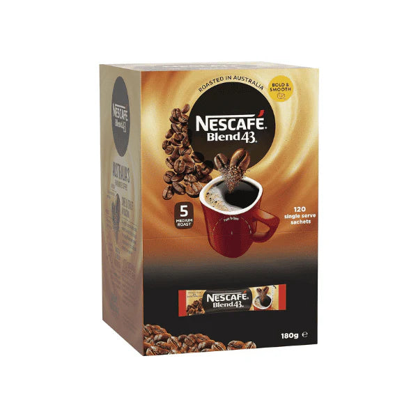 NESCAFÉ Blend 43 Instant Coffee Display Pack 120 Sachets for Your Perfect Daily Brew