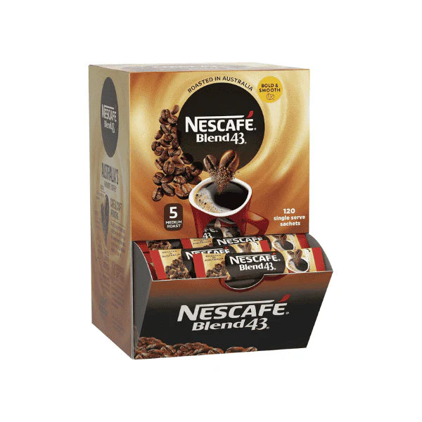 NESCAFÉ Blend 43 Instant Coffee Display Pack 120 Sachets for Your Perfect Daily Brew