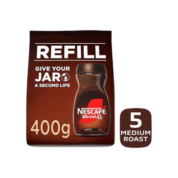 NESCAFÉ Blend 43 Instant Coffee Refill 400g A Bold Brew for True Coffee Enthusiasts