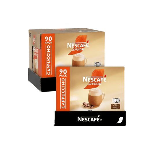 NESCAFÉ Cappuccino Instant Coffee Mix 90 Sachets Quick & Tasty Beverages Anytime