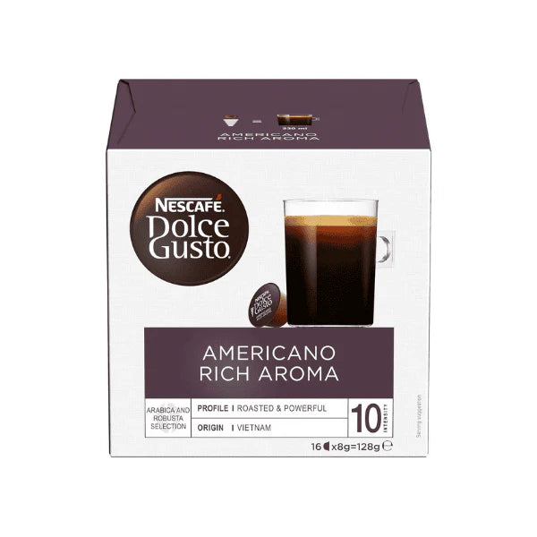 NESCAFÉ Dolce Gusto Americano Coffee Capsules Rich Aroma in Every Sip 16 Pack