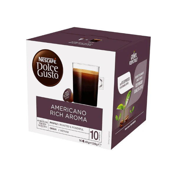 NESCAFÉ Dolce Gusto Americano Coffee Capsules Rich Aroma in Every Sip 16 Pack