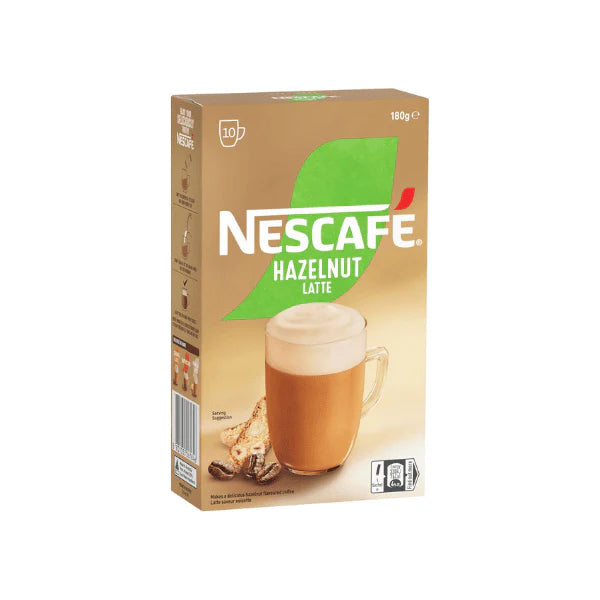 NESCAFÉ Hazelnut Latte Coffee Sachets 40 Pack A Deliciously Nutty Coffee Experience Anytime