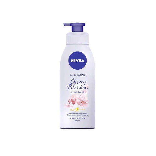 NIVEA Cherry Blossom Body Lotion 400ml Nourishing Jojoba Oil for Silky Smooth Skin