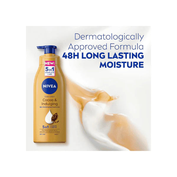 NIVEA Cocoa Body Lotion 400ml Long-Lasting Moisture for Silky Smooth Skin