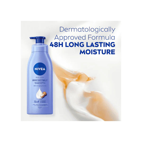 NIVEA Irresistibly Smooth Body Lotion 400ml Hydrating Moisturizer for Soft Smooth Skin