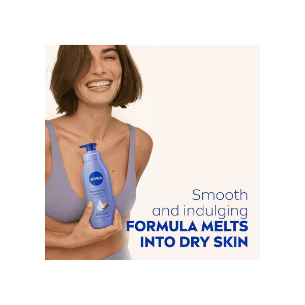 NIVEA Irresistibly Smooth Body Lotion 400ml Hydrating Moisturizer for Soft Smooth Skin