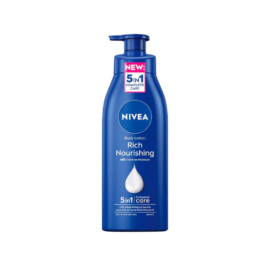 NIVEA Rich Nourishing Body Moisturiser 400ml  Deep Moisture for Dry Skin