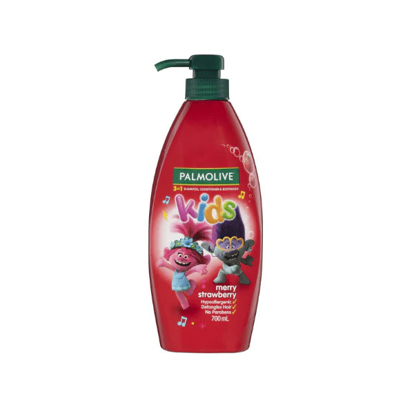 Palmolive Kids 3-in-1 Strawberry Bliss 400ml Paraben-Free Formula for Hair & Skin