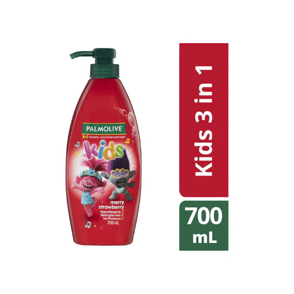 Palmolive Kids 3-in-1 Strawberry Bliss 400ml Paraben-Free Formula for Hair & Skin