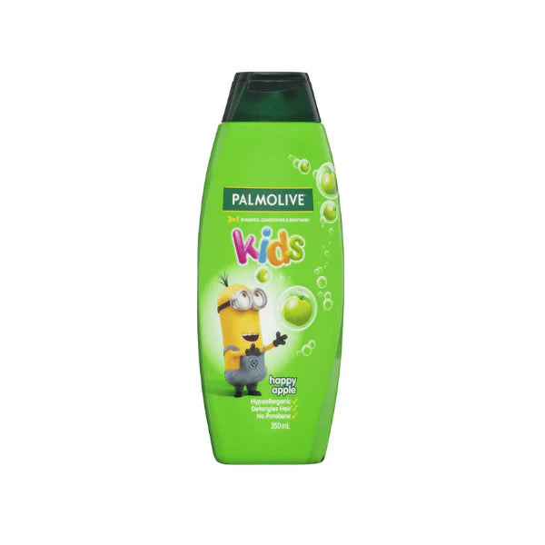 Palmolive Kids 3-in-1 Hypoallergenic Care 350ml Minions Happy Apple Scent for Hair & Skin