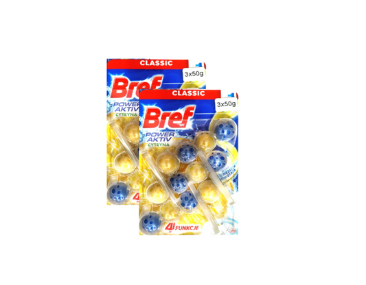 Bref In Bowl Toilet Block Lemon2 x  50g 3pk