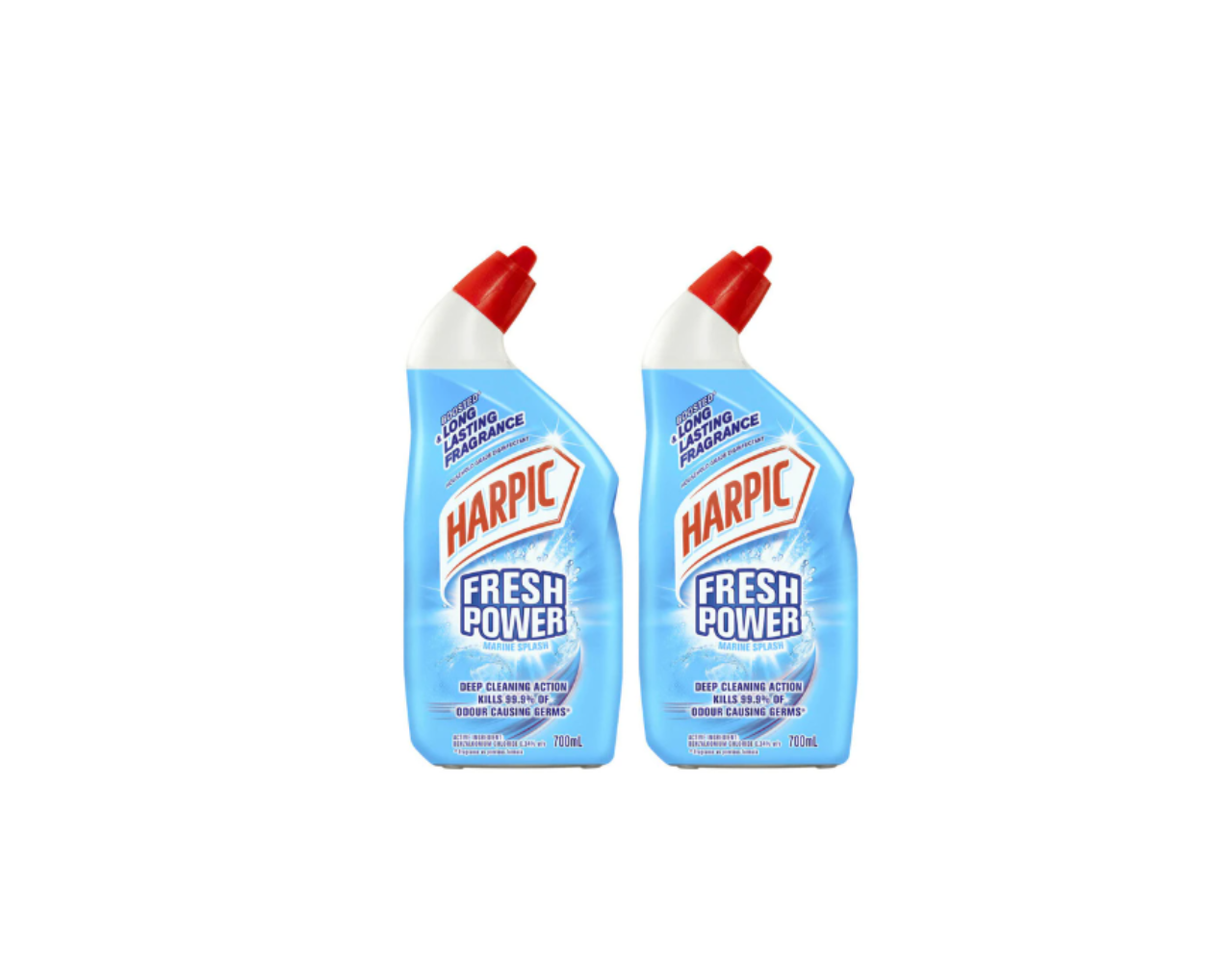 Harpic Fresh Power Toilet Cleaner Marine Splash 2 x  700mL