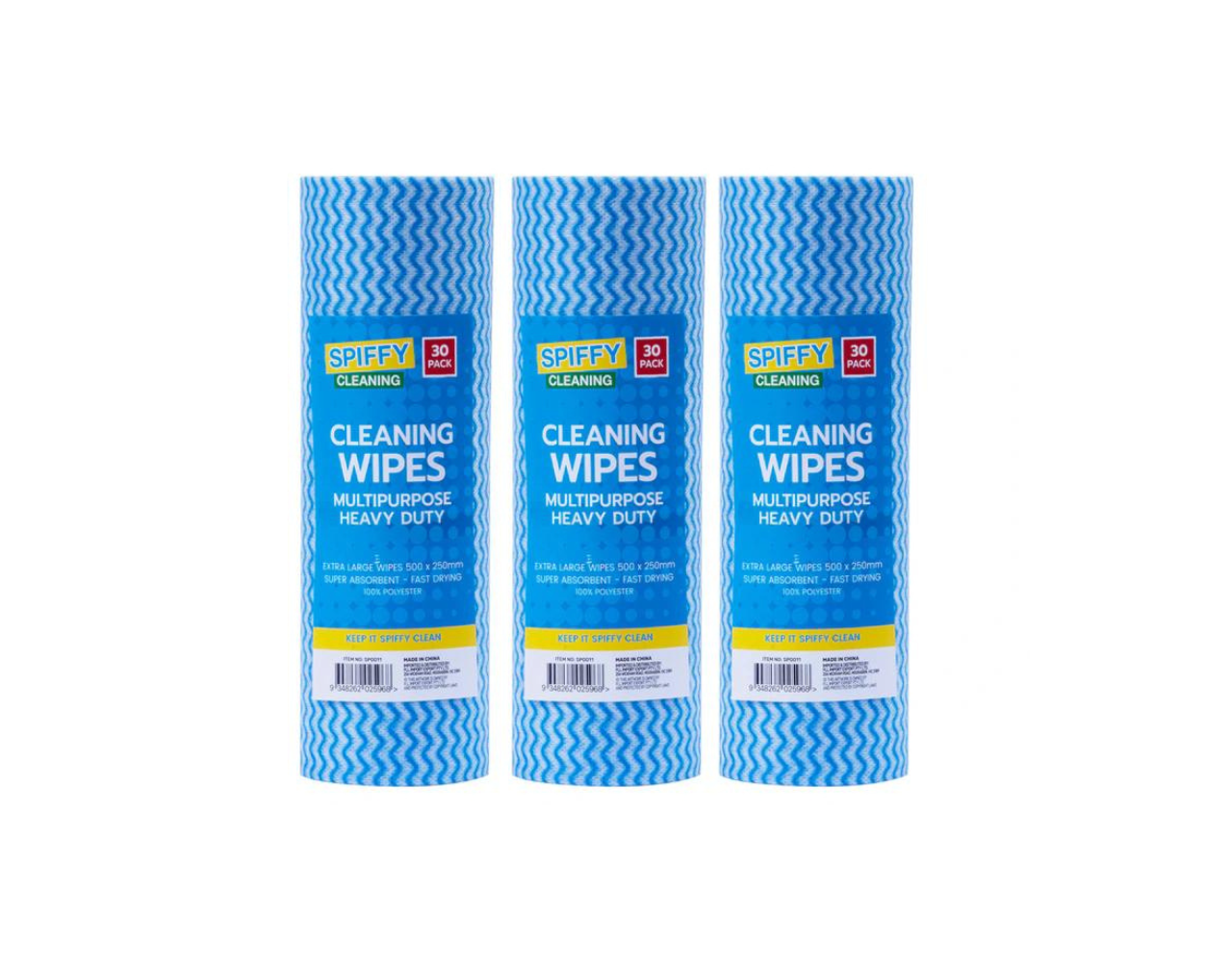 Spiffy Cleaning Wipes 3 x 30pk