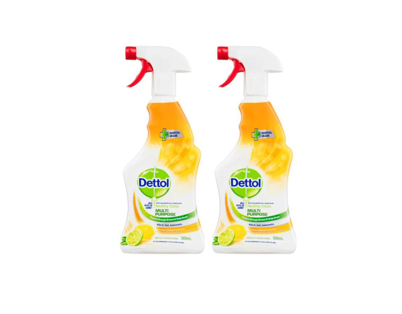 Dettol Healthy Clean Multipurpose Spray Citrus Lemon Lime 2 x  500mL