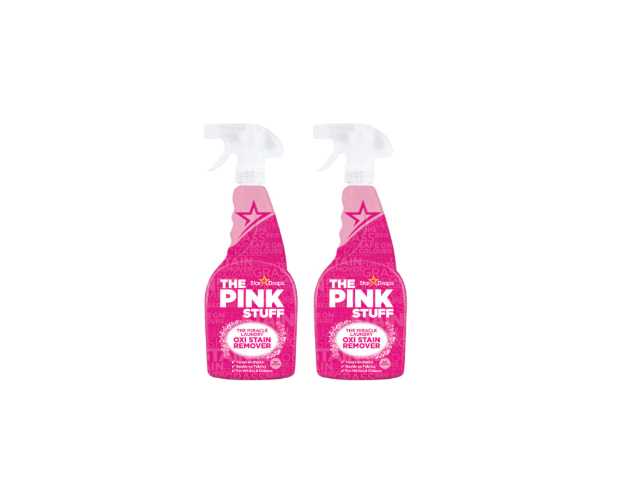 Stardrops The Pink Stuff Laundry Oxi Stain Remover Spray 2 x 500mL