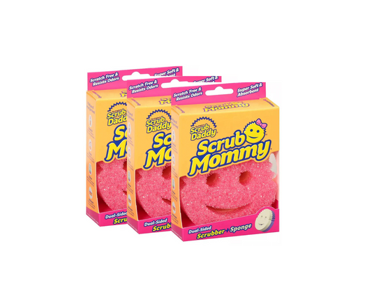 Scrub Mommy Dual-Sided Scrubber Sponge  - 3 x  Pink