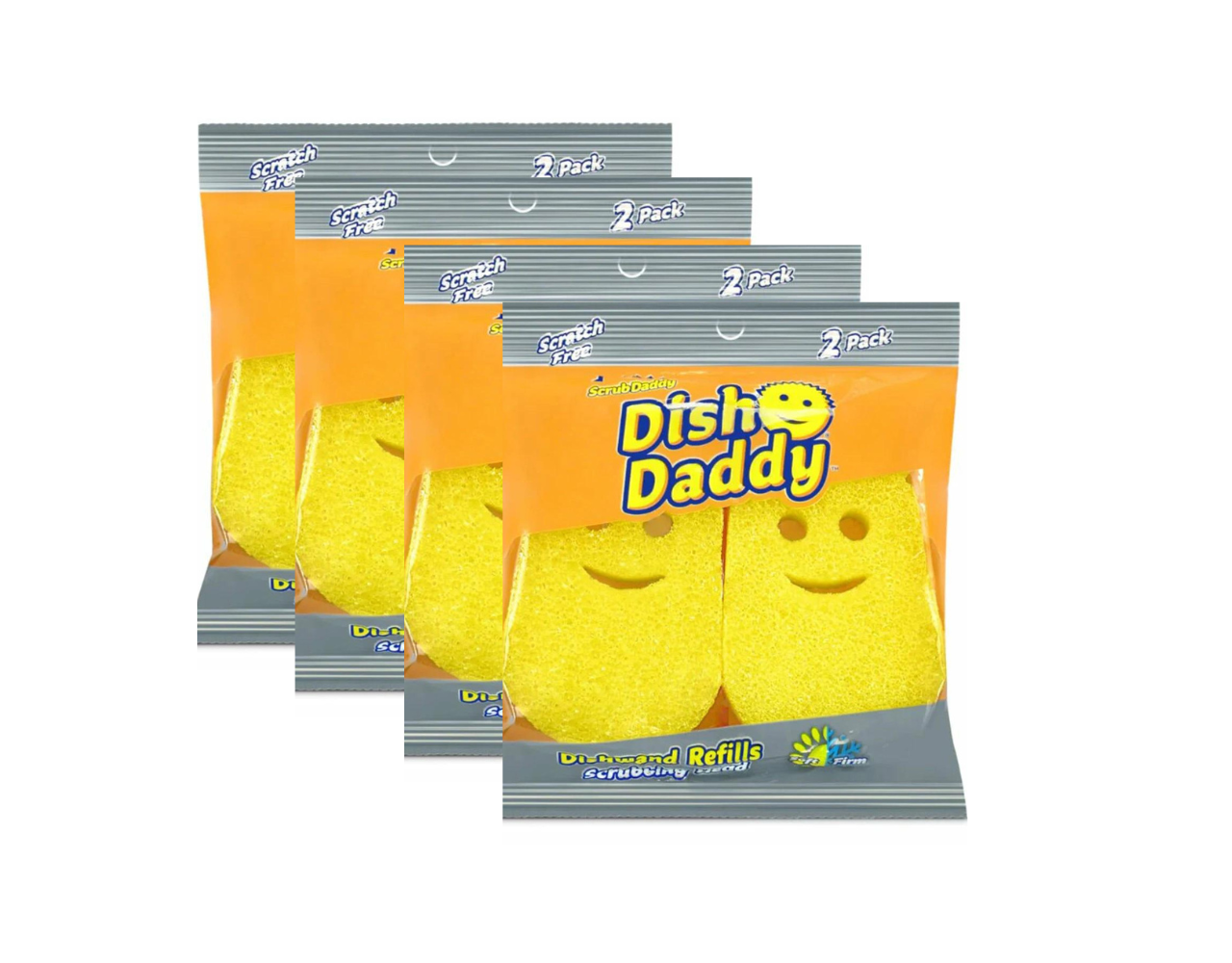 Scrub Daddy Dish Daddy Soap Dispensing Dish Wand Refills 4 x 2pk