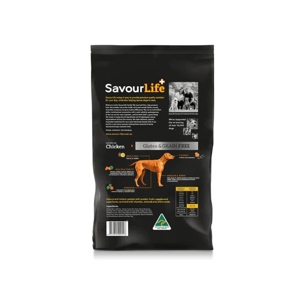 SavourLife Australian Grain-Free Chicken for Adult Dogs 10kg Premium All-Natural Dog Food