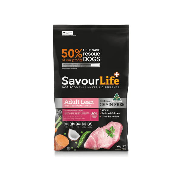 SavourLife Australian Grain-Free Turkey Lean for Adult Dogs 10kg Premium High-Protein Nutrition