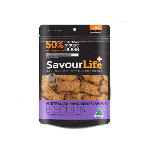 SavourLife Australian Kangaroo Flavor Biscuits for Dogs 500g Gourmet All-Natural Treats