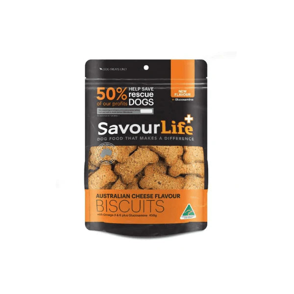 Savourlife Australian Cheese Dog Treats 450g Gourmet Biscuits for Dogs Made with Real Cheese