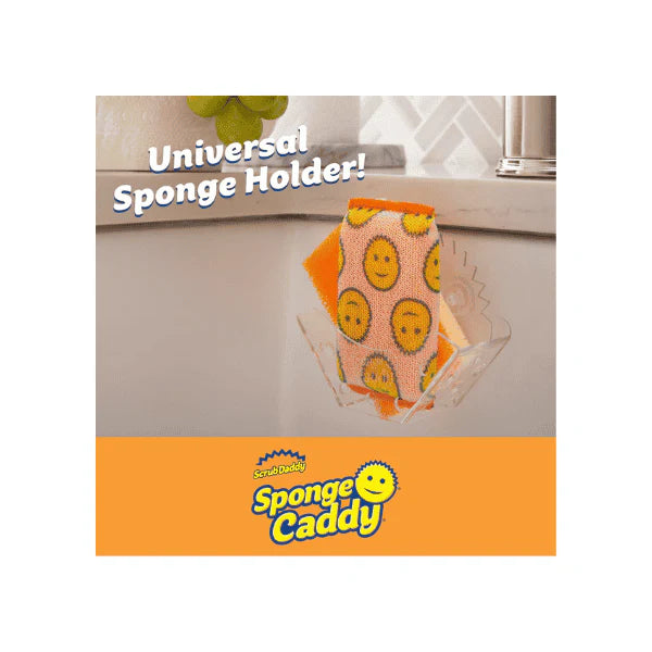 Scrub Daddy Universal Sponge Caddy Sink Holder with Dual Suction Cups for Easy Sponge Storage