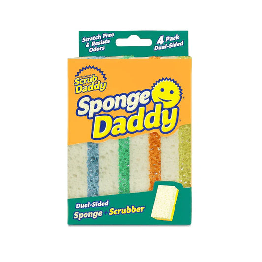 Sponge Daddy Multipurpose Cleaning Scrubber & Sponge Pack of 4 Versatile & Effective Cleaning Power