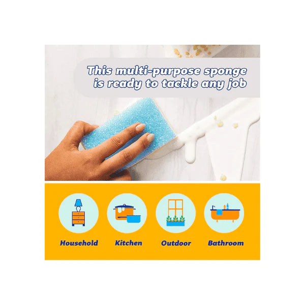 Sponge Daddy Multipurpose Cleaning Scrubber & Sponge Pack of 4 Versatile & Effective Cleaning Power