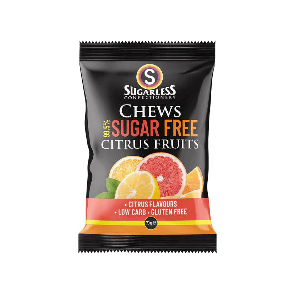 Sugarless Confectionery Citrus Chews 70g A Refreshing Sugar-Free Treat