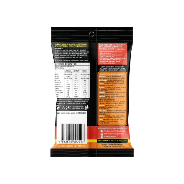 Sugarless Confectionery Citrus Chews 70g A Refreshing Sugar-Free Treat