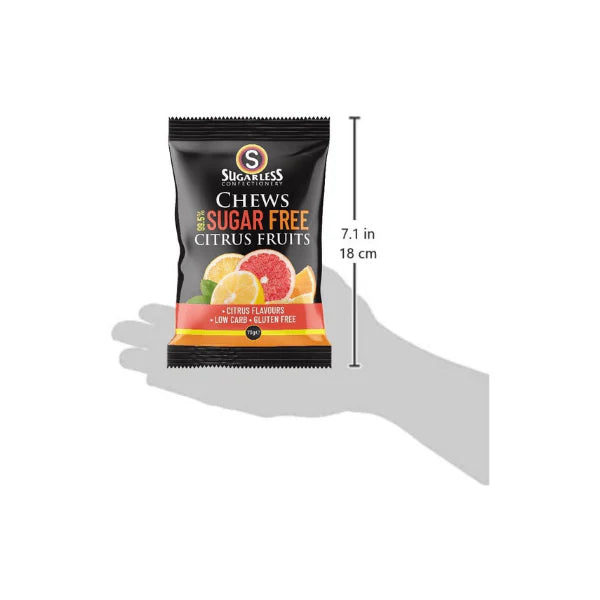 Sugarless Confectionery Citrus Chews 70g A Refreshing Sugar-Free Treat