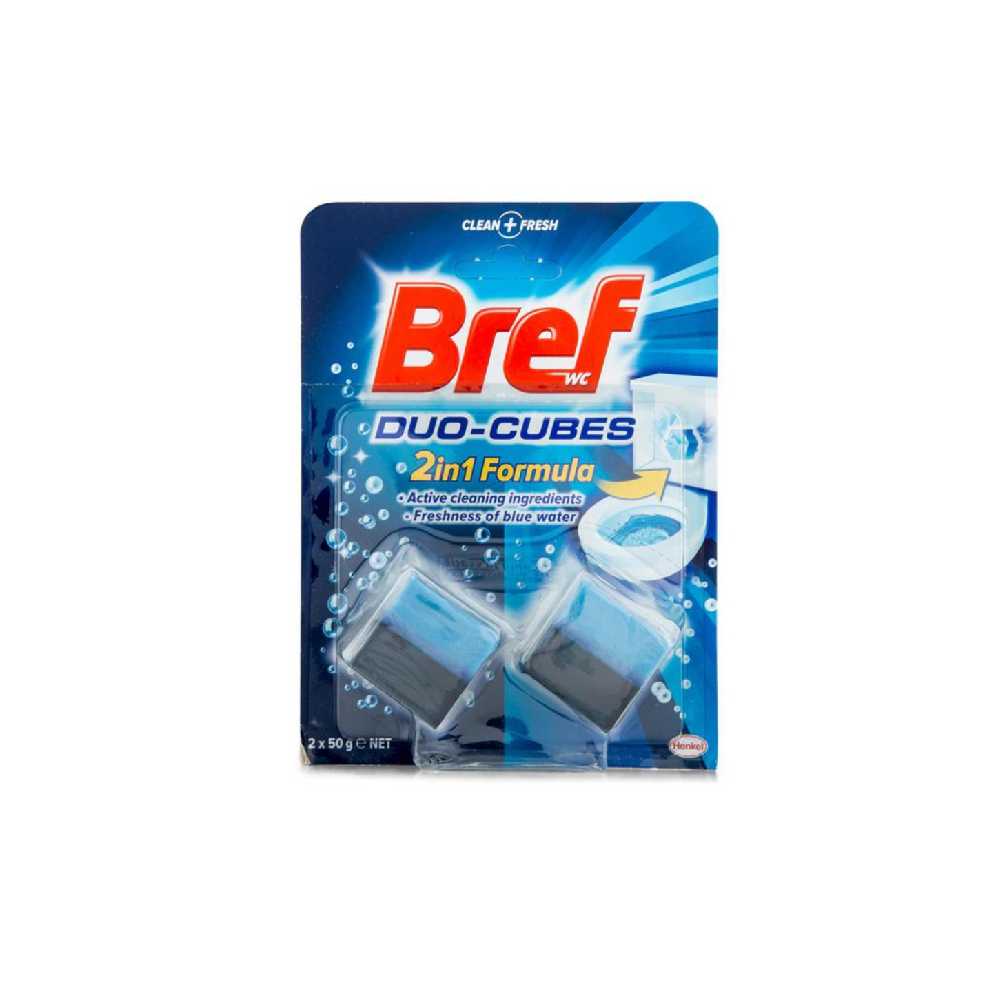 Bref 2-in-1 Duo-Cubes Toilet Cleaner Blue Water 2pk