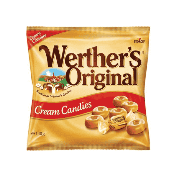 Werther's Original Cream Candies 140g Pure Caramel Creaminess in Every Bit