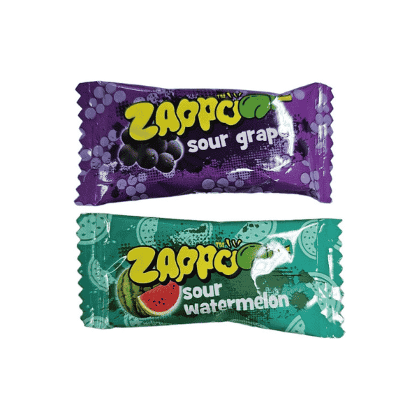 ZAPPO Grape & Watermelon Sour Flavour Chews 150g A Tangy Taste Sensation