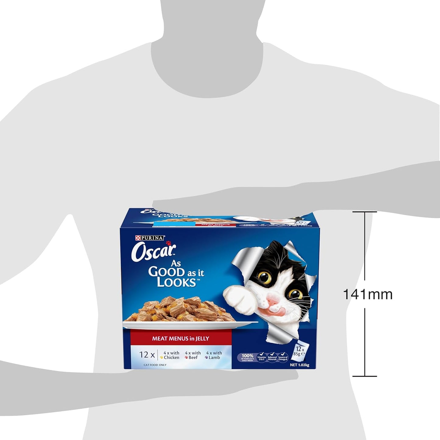 FELIX Cat Food Variety Pack Wet Meals for Adult Cats 60 x 85g