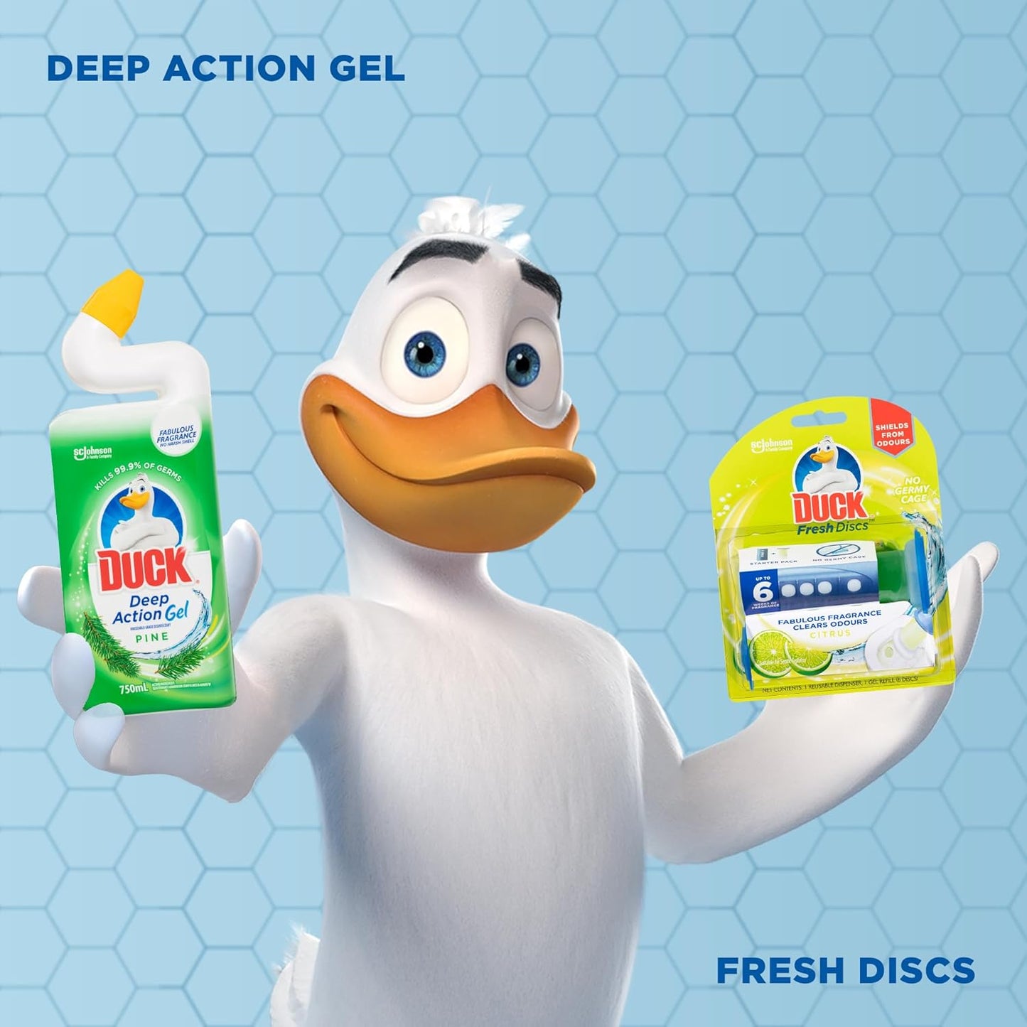 Duck Deep Action Gel Liquid Toilet Bowl Cleaner Citrus Fragrance 500mL