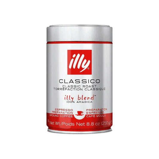 illy Classico Espresso 100% Arabica Medium Roast Ground Coffee 250g Perfect for Espresso Lovers