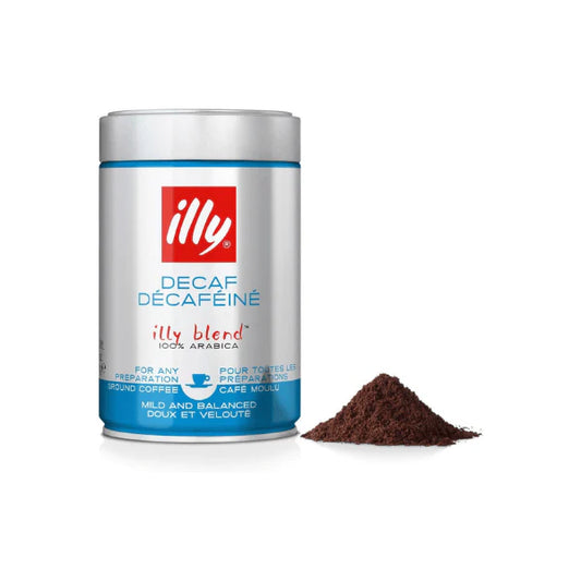 illy Decaf Ground Coffee 100% Arabica 250g Smooth Flavorful Decaf Espresso Experience