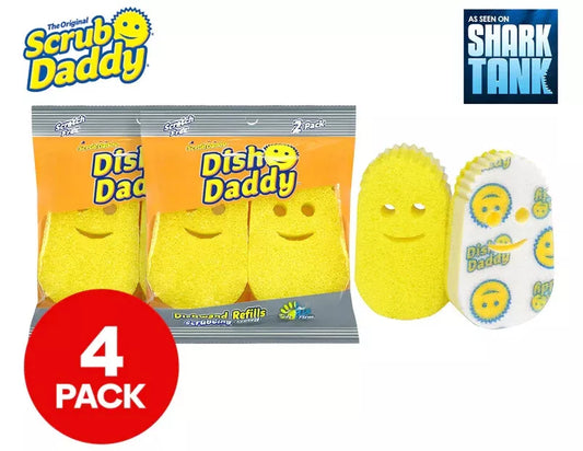 Scrub Daddy Yellow Dishwand Replacement Sponges 2 Pack