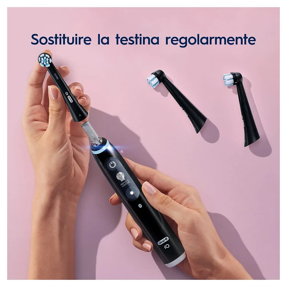 Oral-B iO Black Replacement Brush Heads for Gentle Care Cleaning 4 Pack