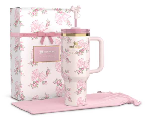 Pink 40oz Stanly Stainless Steel Vacuum Insulated Tumbler – Travel Cup with Lid & Straw
