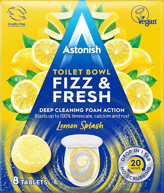 Astonish Lemon Splash Toilet Bowl 8-Pieces Tablets